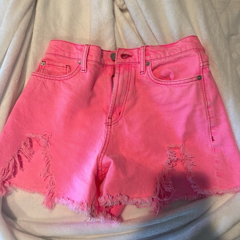 BDG Urban Outfitters Pink Distressed Women Shorts